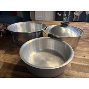 Vintage Kitchen Craft No. 2460 3 Qt. Dutch Pot w/ 2 Qt. insert & Lid ~ Cookware